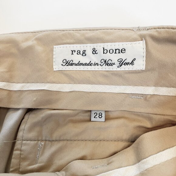 Rag & Bone Handmade in New York Khaki Pants With Black Tuxedo Stripe - 28 US - Picture 6 of 9